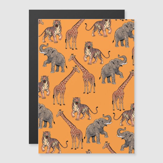 Patrón de animales africanos (Anverso/Reverso)