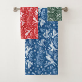 Patrón de animales de invierno de conejos de campo