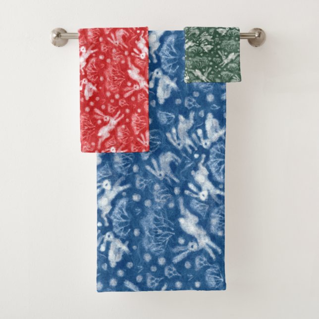 Patrón de animales de invierno de conejos de campo (In situ)