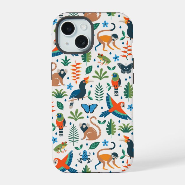 Patrón de animales de selva tropical (Reverso )