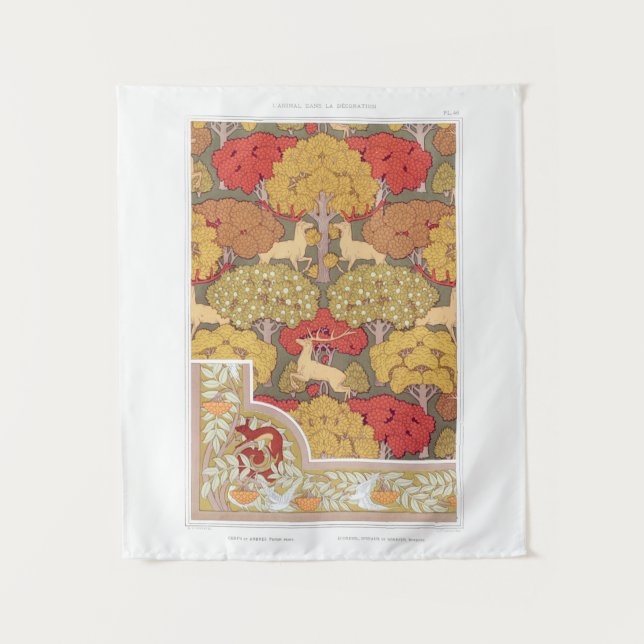 Patrón de animales de Tapiz Medieval (Anverso)