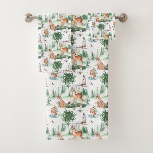 Patrón de animales de Woodland Baby (In situ)
