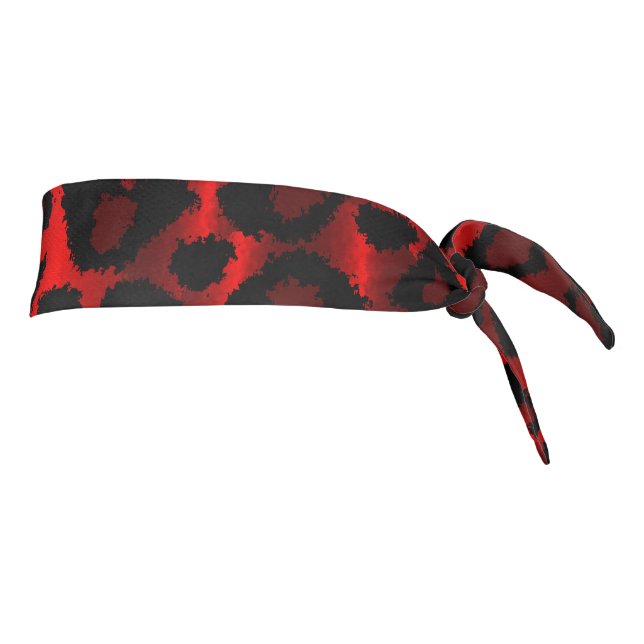 Patrón de animales del leopardo rojo profundo (Girar 90)