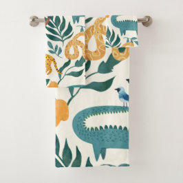 Patrón de animales salvajes para niños l Amarillo 