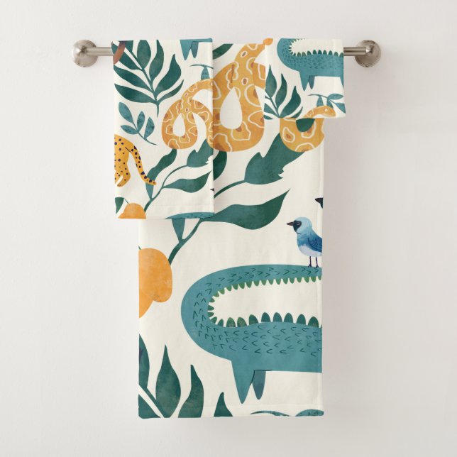 Patrón de animales salvajes para niños l Amarillo  (In situ)