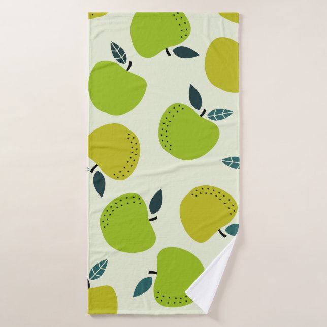 Patrón de Apple sin soldadura. Tema de la fruta il (Toalla de baño)