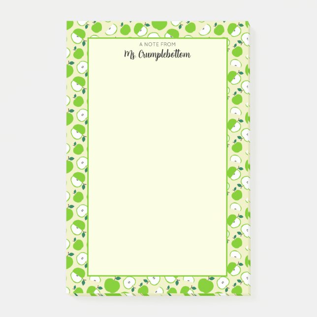 Patrón de Apple Una nota de Cute de Maestros (Anverso)