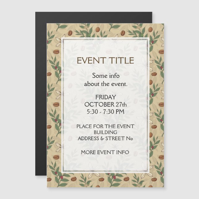 Patrón de árbol del café (Anverso/Reverso)