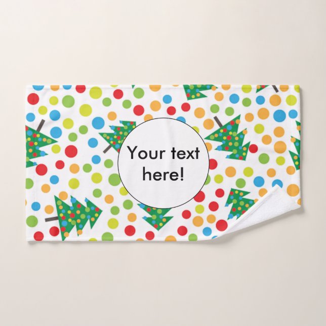 patrón de árboles de Navidad (Toalla de mano)