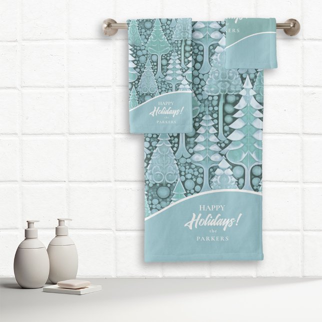 Patrón de árboles de navidad costeros estilizados  (Subido por el creador)