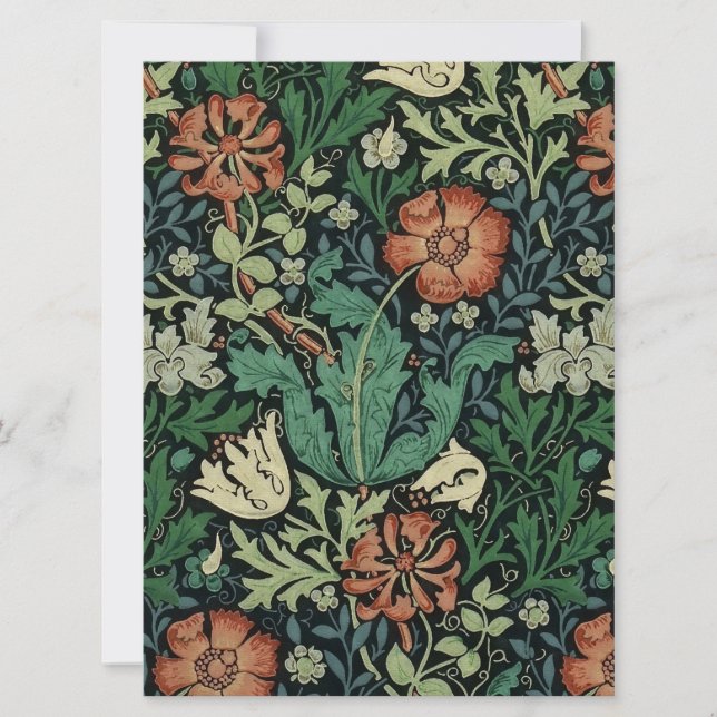 Patrón de Art Nouveau floral William Morris Compto (Anverso)