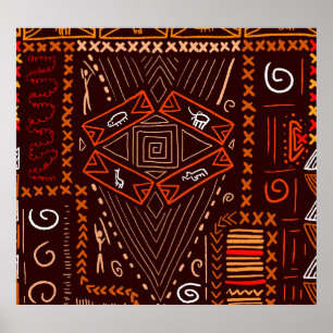 Patrón de arte aborigen africano sin problemas