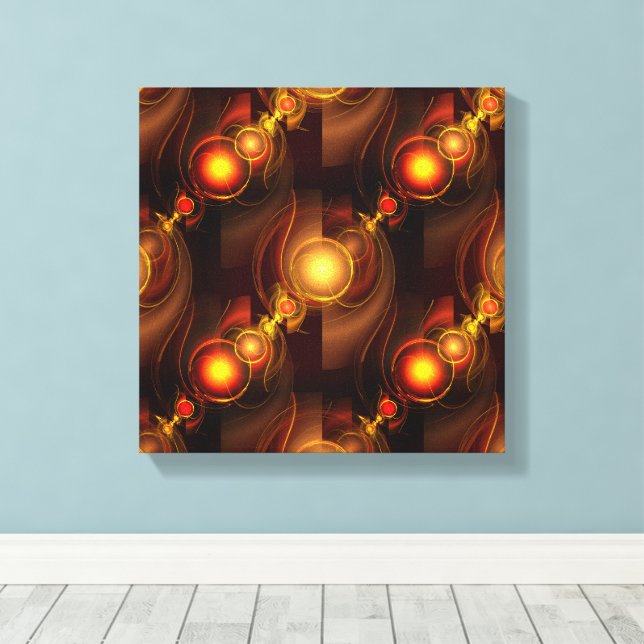 Patrón de arte abstracto boho elegante moderno dor (Insitu (piso de madera))