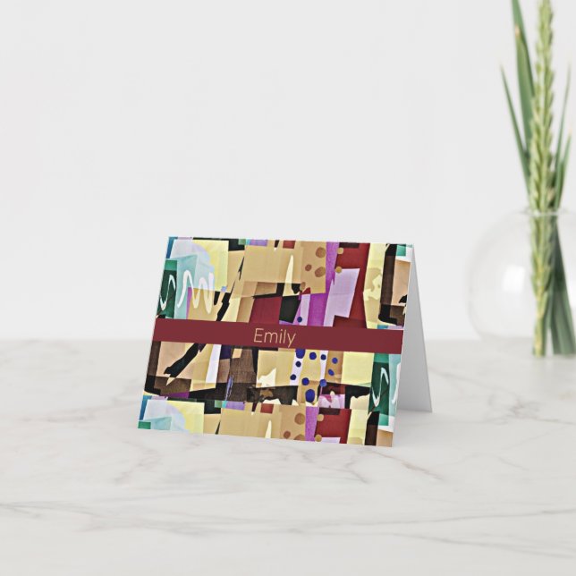 Patrón de arte abstracto colorido y moderno (Anverso)