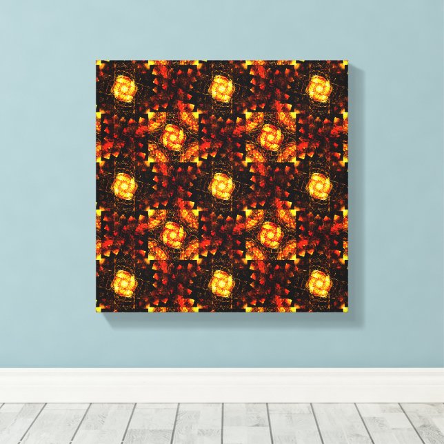 Patrón de arte abstracto elegante boho moderno dor (Insitu (piso de madera))
