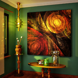 Patrón de Arte Abstracto Floral Moderno de Flor So