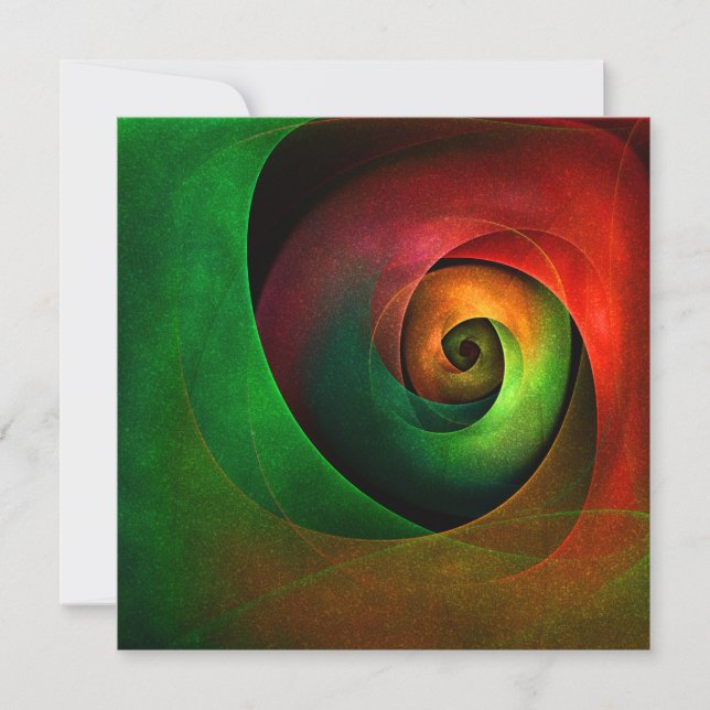 Patrón de arte abstracto moderno de floración verd (Anverso)