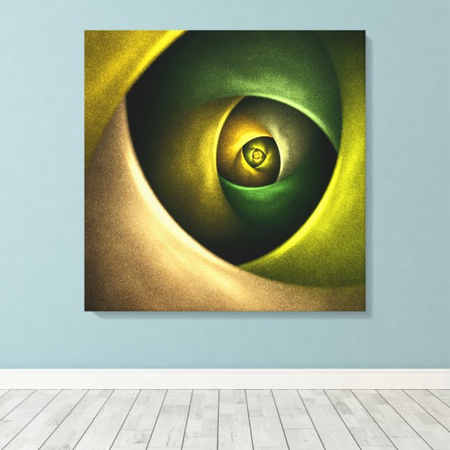 Patrón De Arte Abstracto Verde Floral Moderno De S (Insitu (piso de madera))
