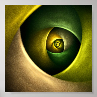Patrón De Arte Abstracto Verde Floral Moderno De S