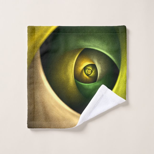 Patrón De Arte Abstracto Verde Floral Moderno De S (Toallita)