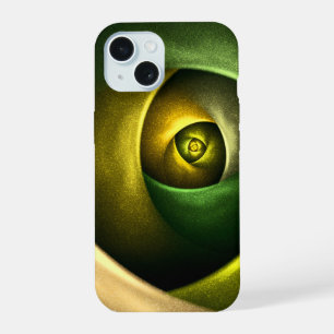 Patrón De Arte Abstracto Verde Floral Moderno De S