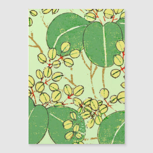 Patrón de arte botánico floral de hoja japonesa