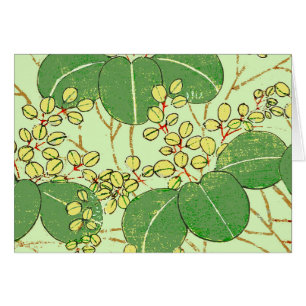 Patrón de arte botánico floral de hoja japonesa