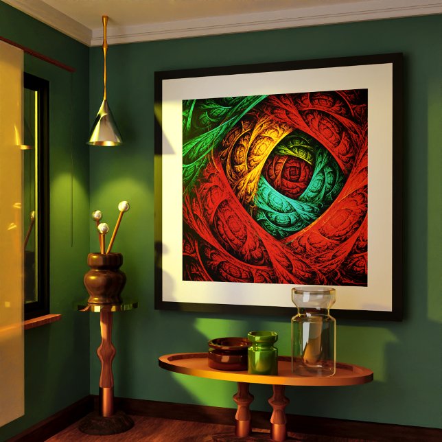 Patrón de arte colorido artístico moderno abstract (Colorful Artistic Modern Abstract Art Pattern #09 Poster)