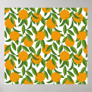 Patrón de arte de árbol naranja sin foco.