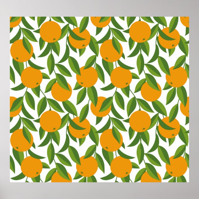 Patrón de arte de árbol naranja sin foco. (Frente)