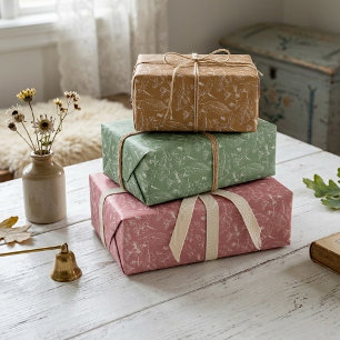 Patrón De Arte De Hojas Florales En Marrón Verde D