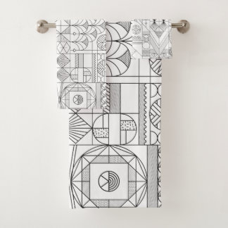Patrón de arte de línea de simetría Art Deco