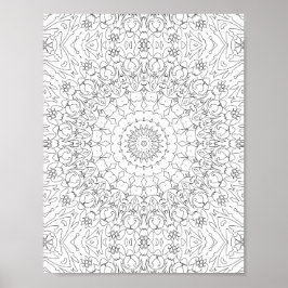 Patrón de Arte de Página para Colorear con Trabajo