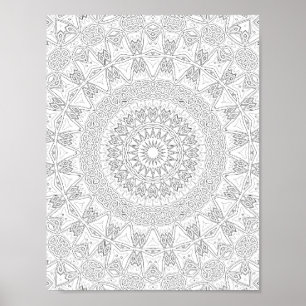 Patrón de Arte de Página para Colorear Estallido E