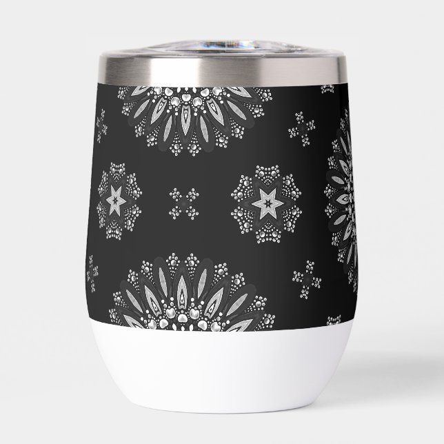 Patrón de arte de puntos blanco y negro (Frente)