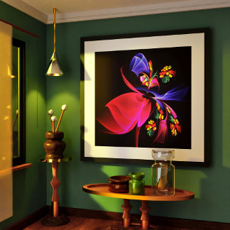 Patrón de arte de resumen floral colorido moderno