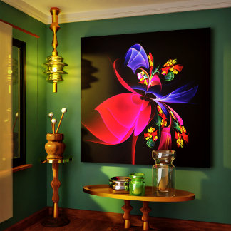Patrón de arte de resumen floral colorido moderno