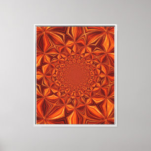 Patrón de arte digital caleidoscópico rojo-66666