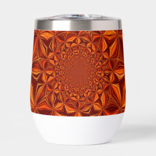 Patrón de arte digital caleidoscópico rojo-67546