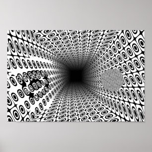 Patrón de arte OP geométrico del túnel cuántico de