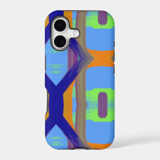Patrón de arte personalizado del Naranja azul verd