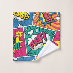 Patrón de arte pop colorido - Explosión cómica ret