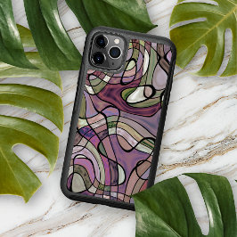 Patrón de arte retro violeta púrpura gris negro
