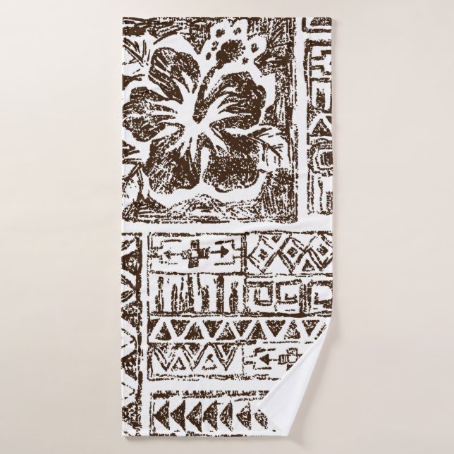 Patrón de arte tropical tribal de los indígenas ha (Toalla de baño)
