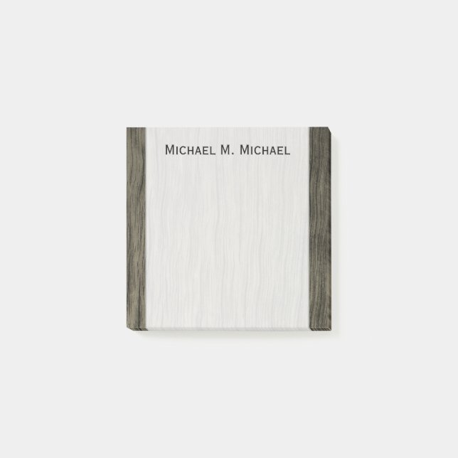 Patrón de aspecto de madera rústica + Nota de nomb (Anverso)