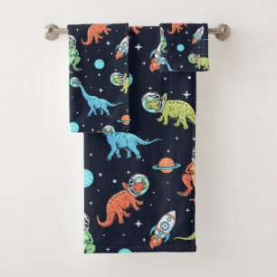 Patrón de Astronautas de Dinosaurios Infantiles