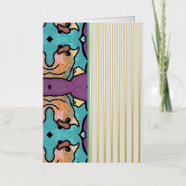 Patrón de aves de franjas de oro