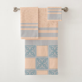 Patrón de azulejo costero azul y beige | Geome sin