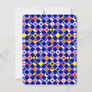 Patrón de azulejos de bandera náutica con efecto 3