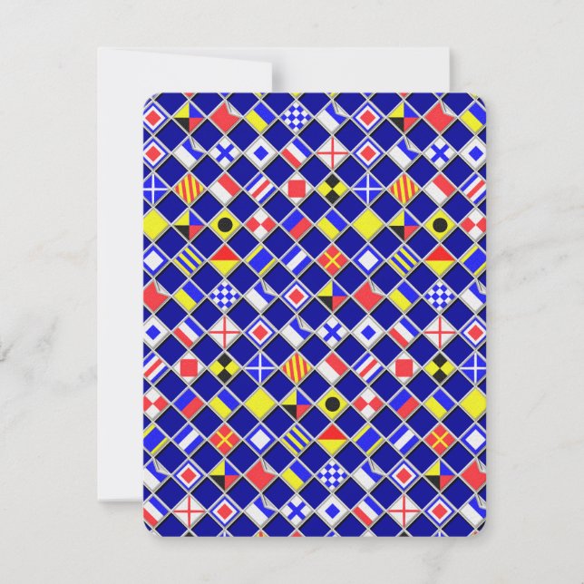 Patrón de azulejos de bandera náutica con efecto 3 (Anverso)